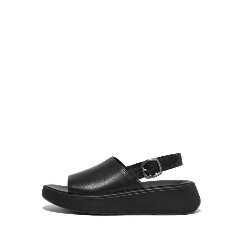 Leather Flatform Back-Strap Sandals