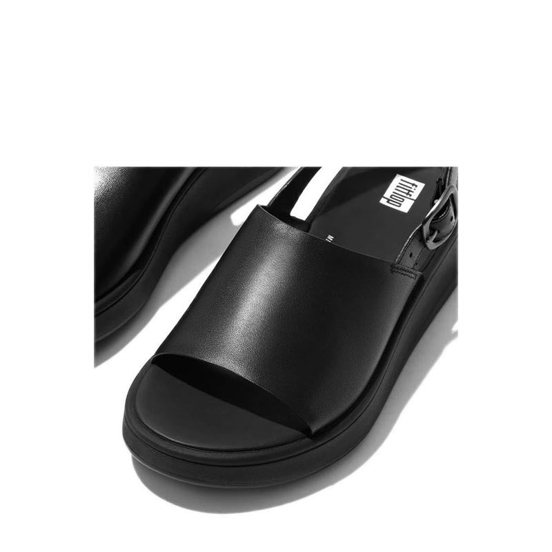 Leather Flatform Back-Strap Sandals