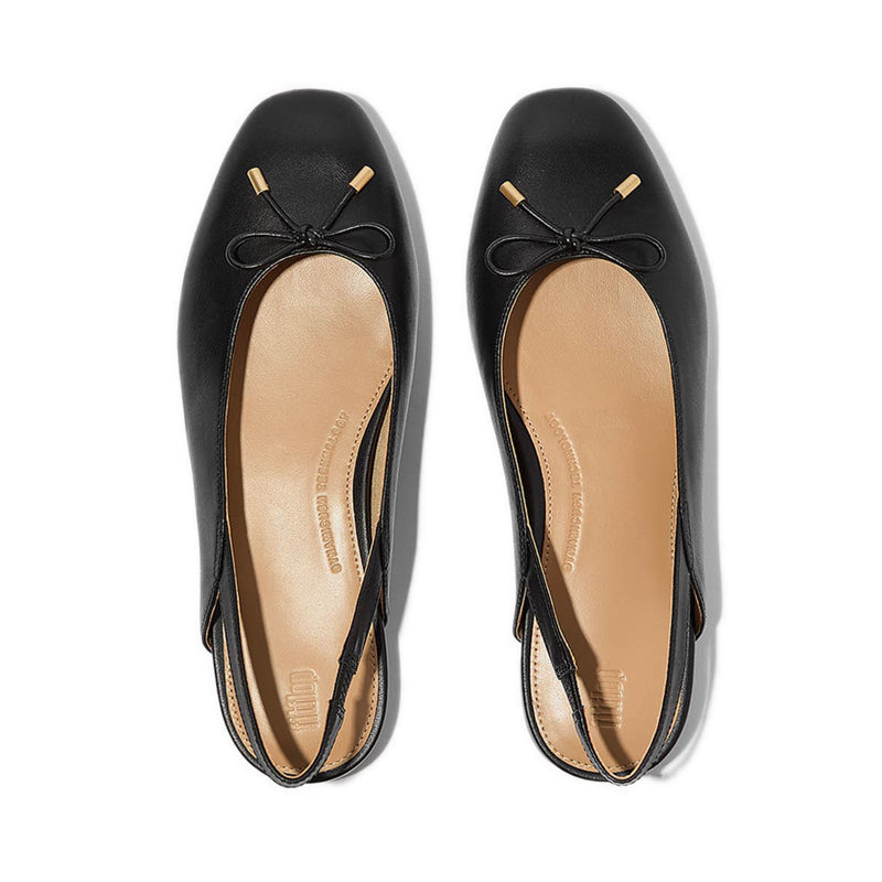 Bow Leather Slingbacks