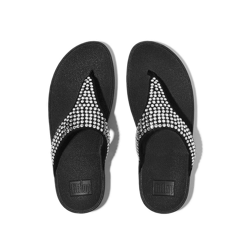 Maxi-Crystal Toe-Post Sandals