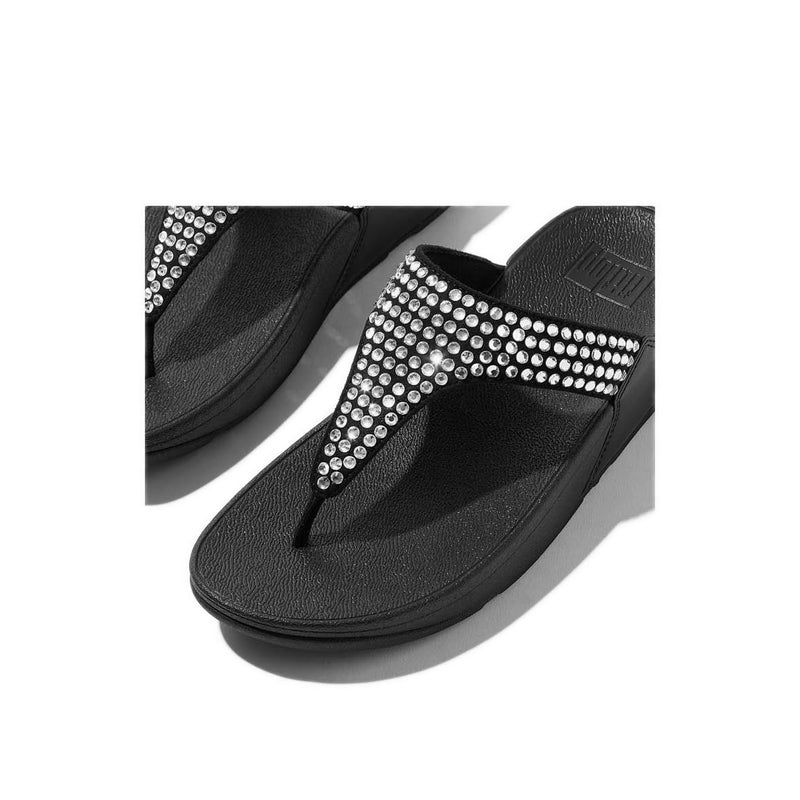 Maxi-Crystal Toe-Post Sandals