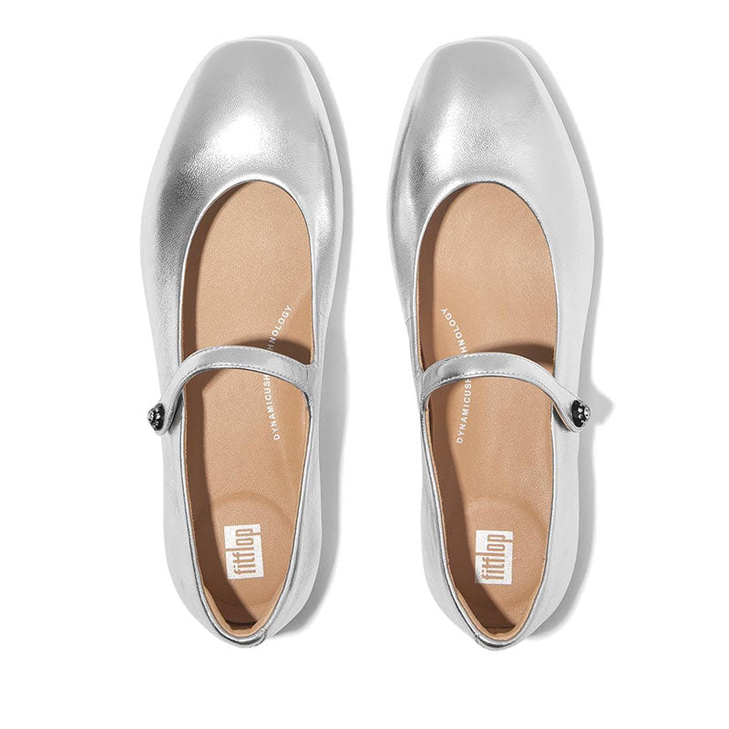 Crystal-Cluster Soft M/Leather Mary Janes