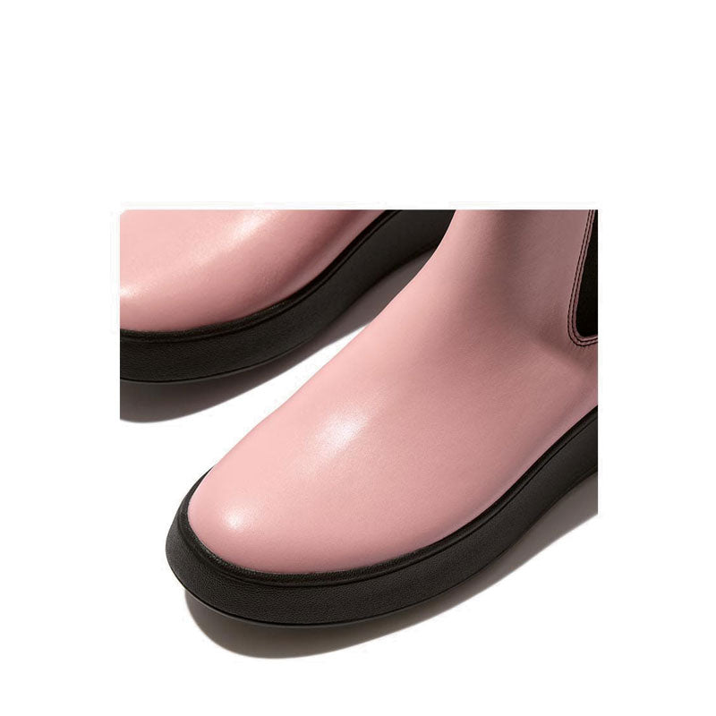 Contrast-Stitch Flatform Chelsea Boots