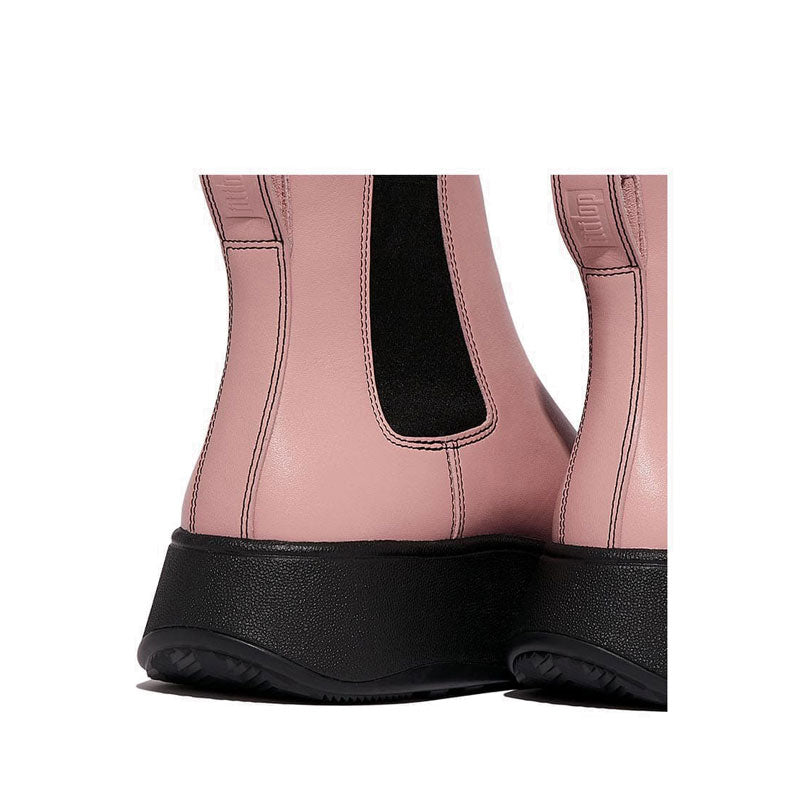 Contrast-Stitch Flatform Chelsea Boots