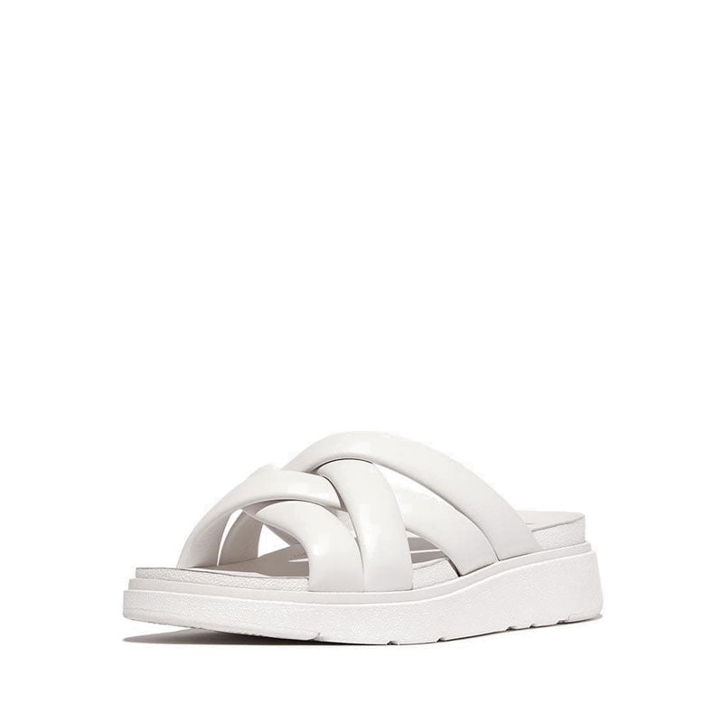 Padded-Strap Leather Slides