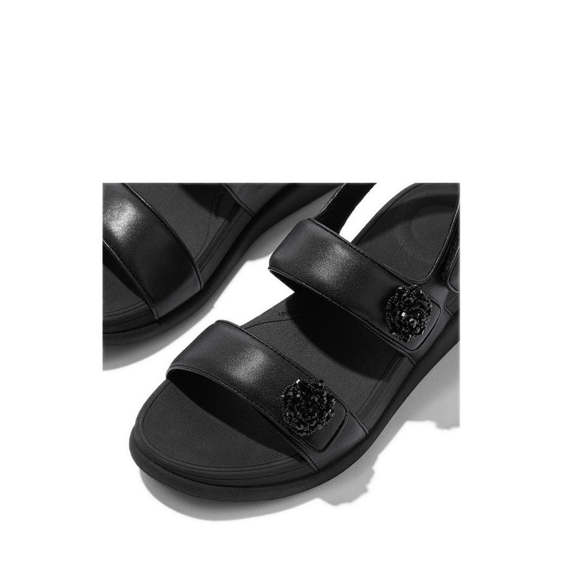 Beadie-Button Adj. Flatform B/S Sandals