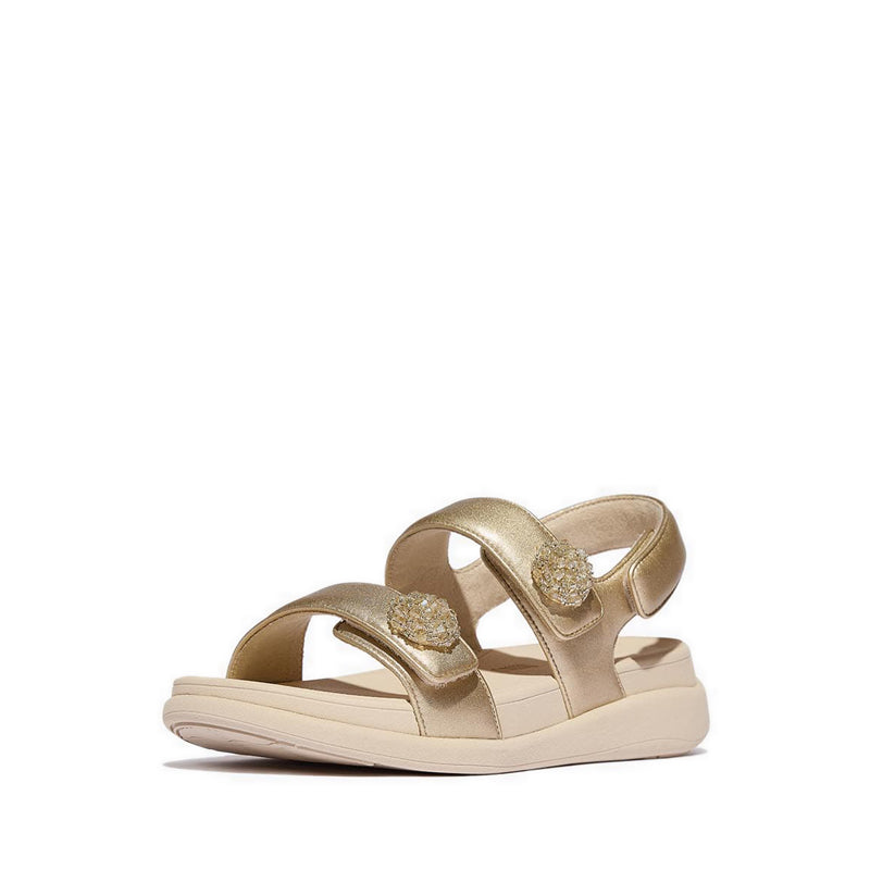 Beadie-Button Adj. Flatform B/S Sandals