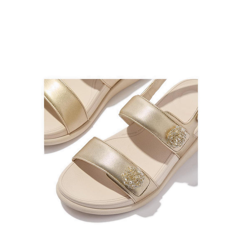 Beadie-Button Adj. Flatform B/S Sandals