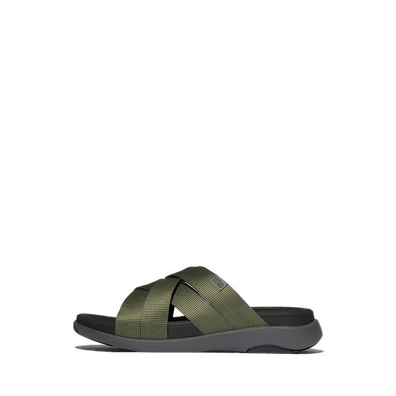 Mens Webbing Strappy Slides