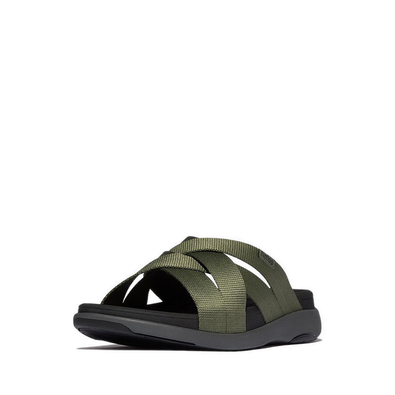 Mens Webbing Strappy Slides