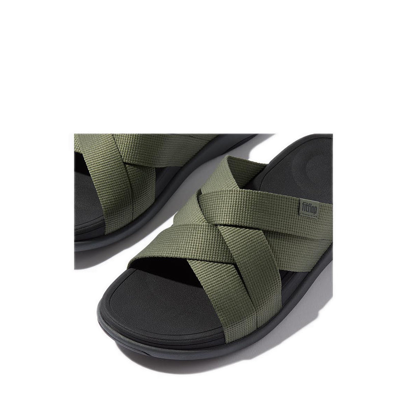 Mens Webbing Strappy Slides