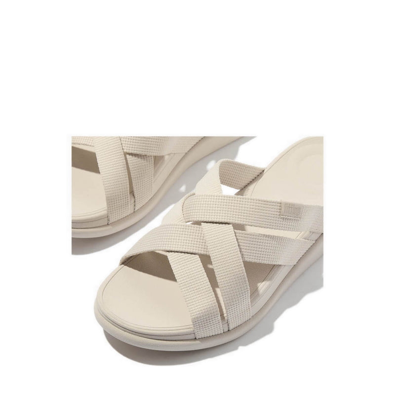 WEBBING FLATFORM STRAPPY SLIDES