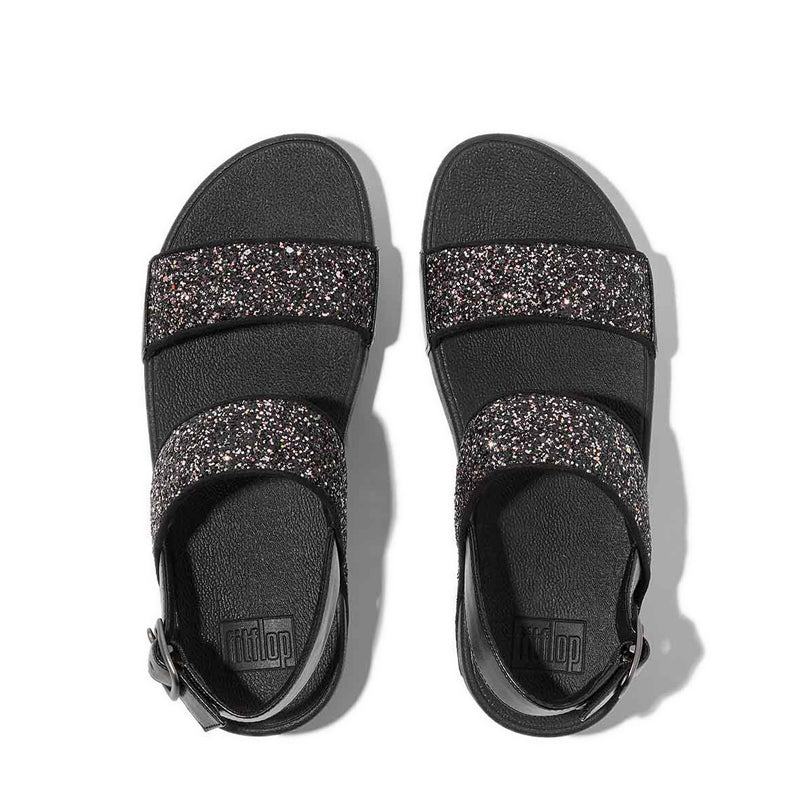 Multi-Tonal Glitter Back-Strap Sandals