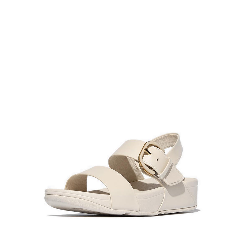Resin-Buckle Leather Back-Strap Sandals