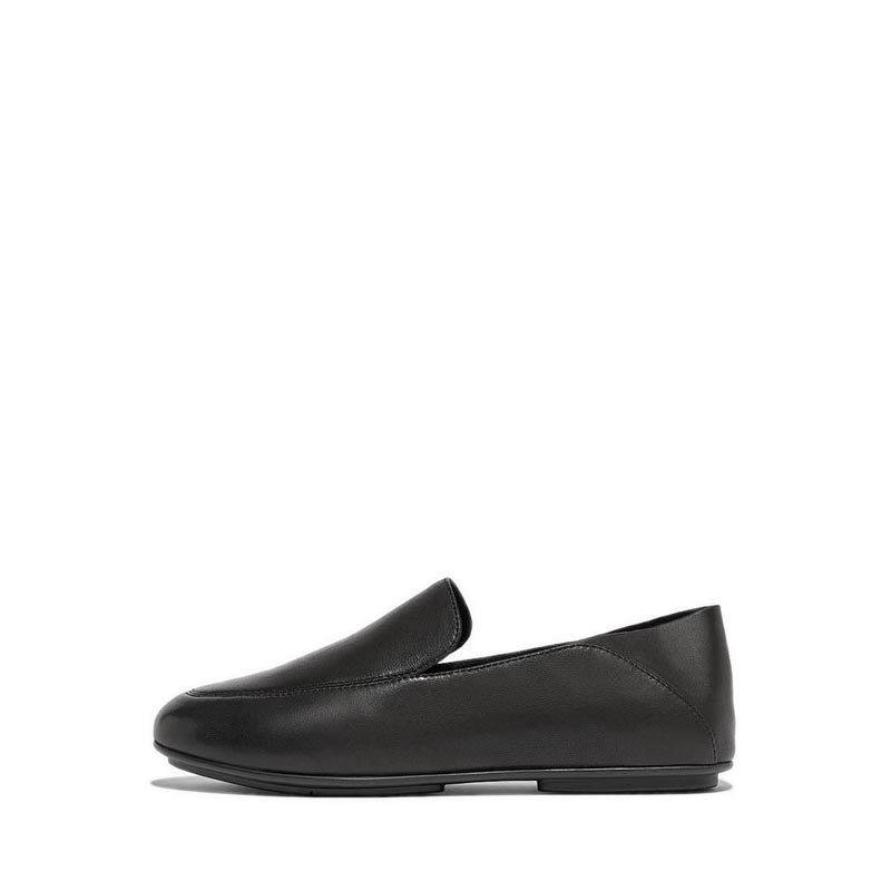 Crush-Back Leather Loafers