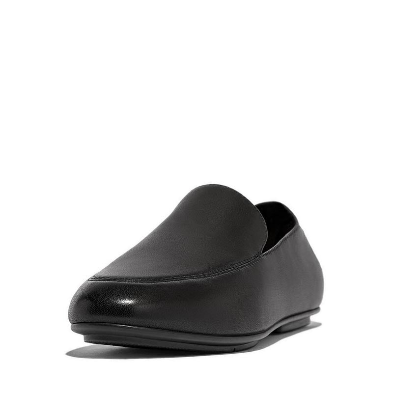 Crush-Back Leather Loafers