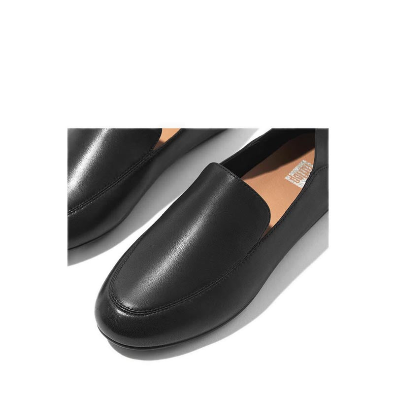 Crush-Back Leather Loafers