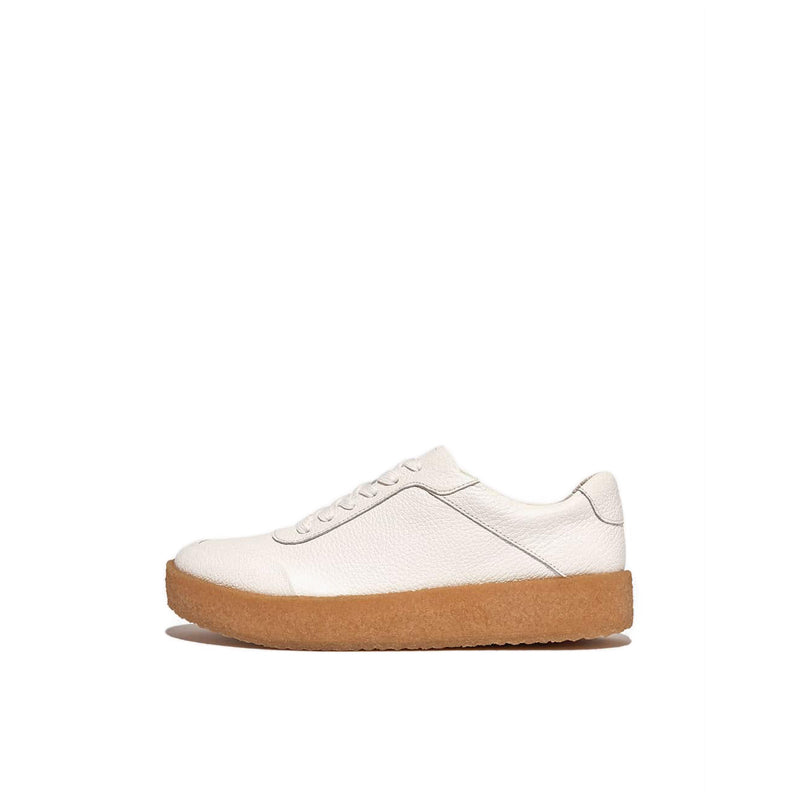 Tumbled-Leather Crepe Trainers