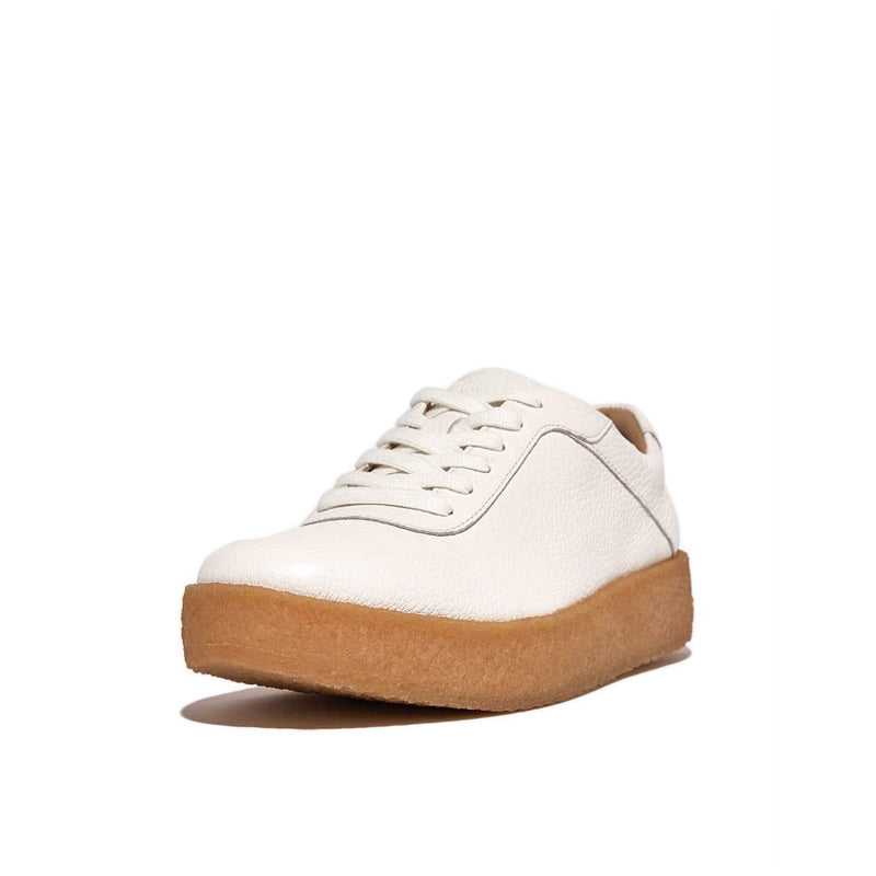 Tumbled-Leather Crepe Trainers