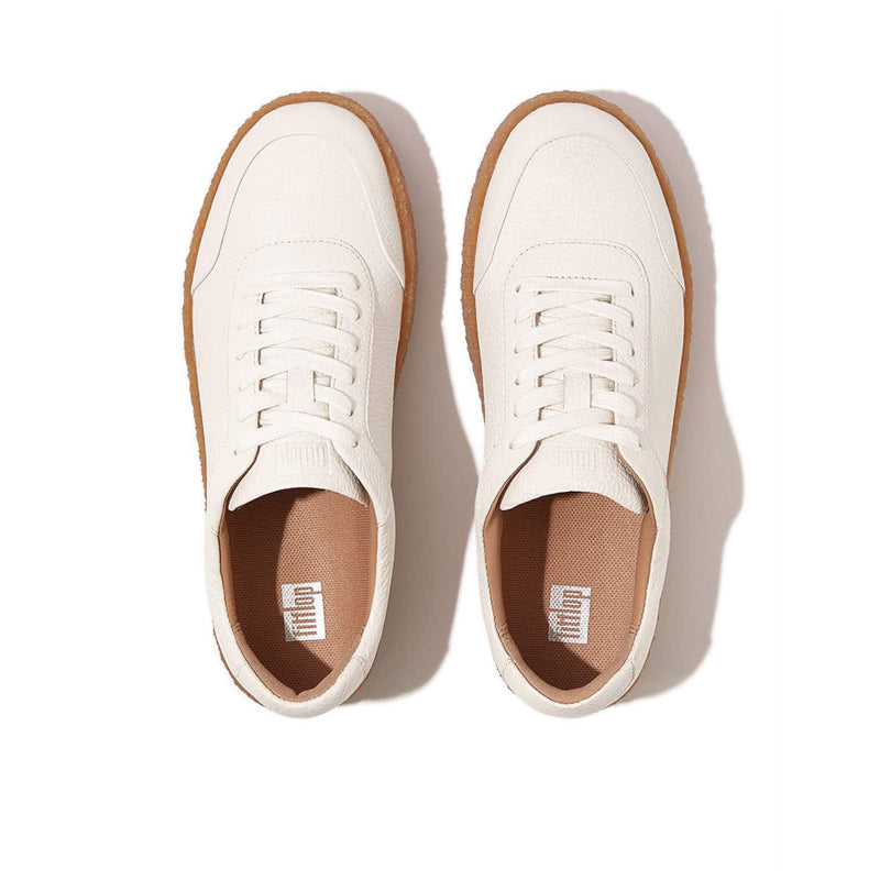 Tumbled-Leather Crepe Trainers