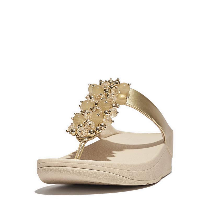 Bauble-Bead Toe-Post Sandals