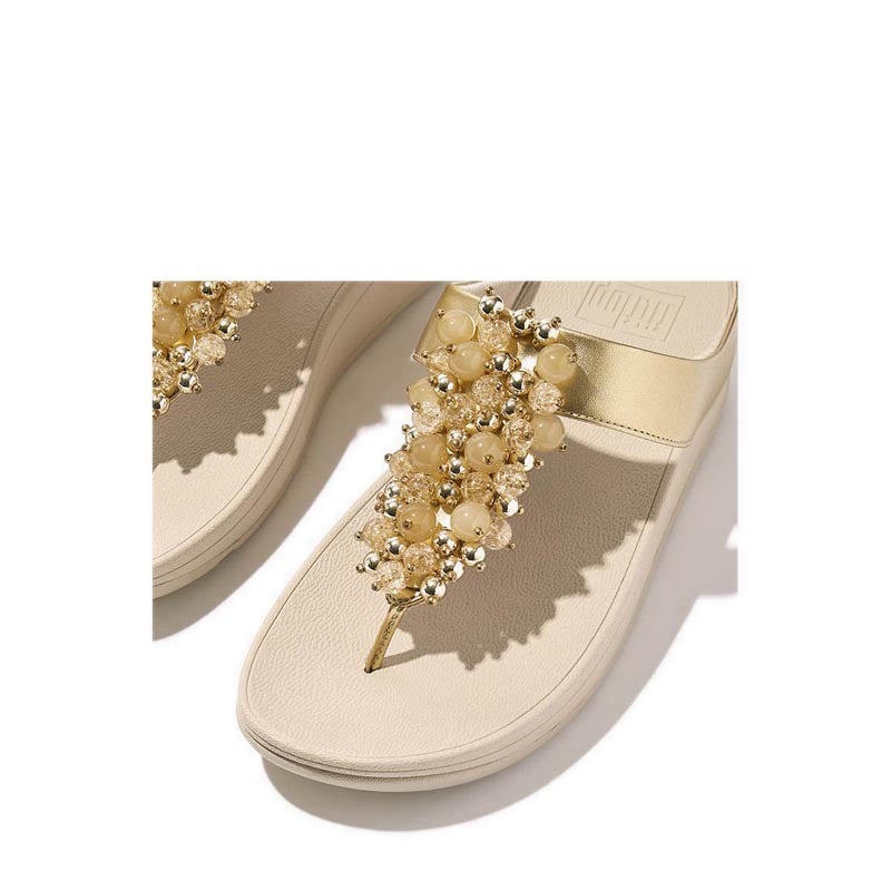 Bauble-Bead Toe-Post Sandals