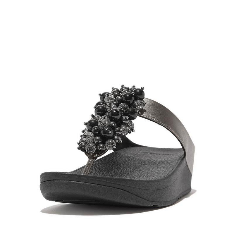 Bauble-Bead Toe-Post Sandals