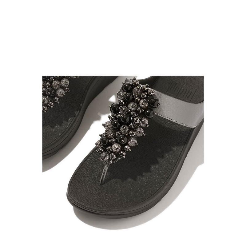 Bauble-Bead Toe-Post Sandals